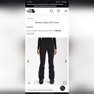 Small North Face Snow Pants